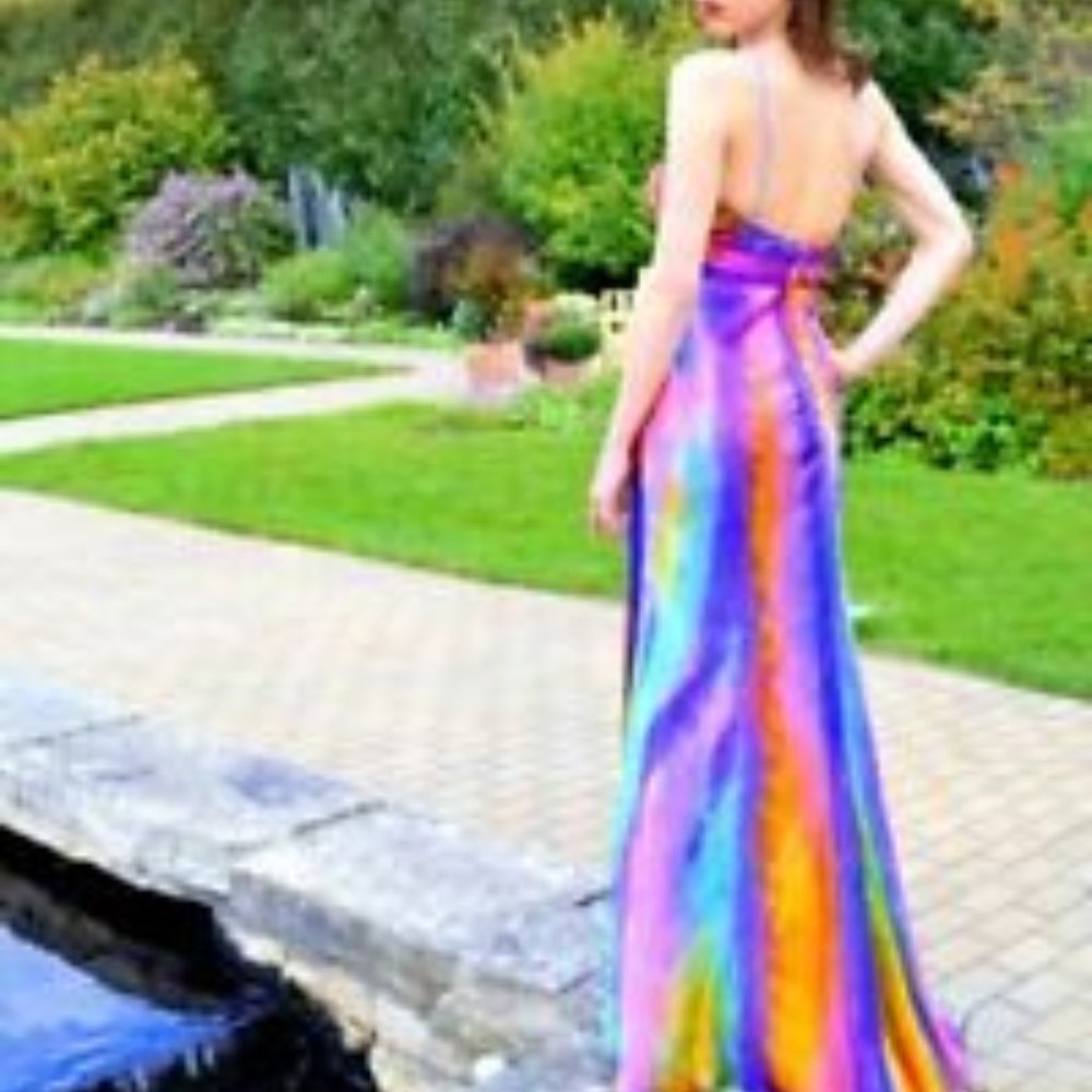 NEW Silk Maxi dress long evening gown pink 0 2 4 6 - Picture 6 of 11